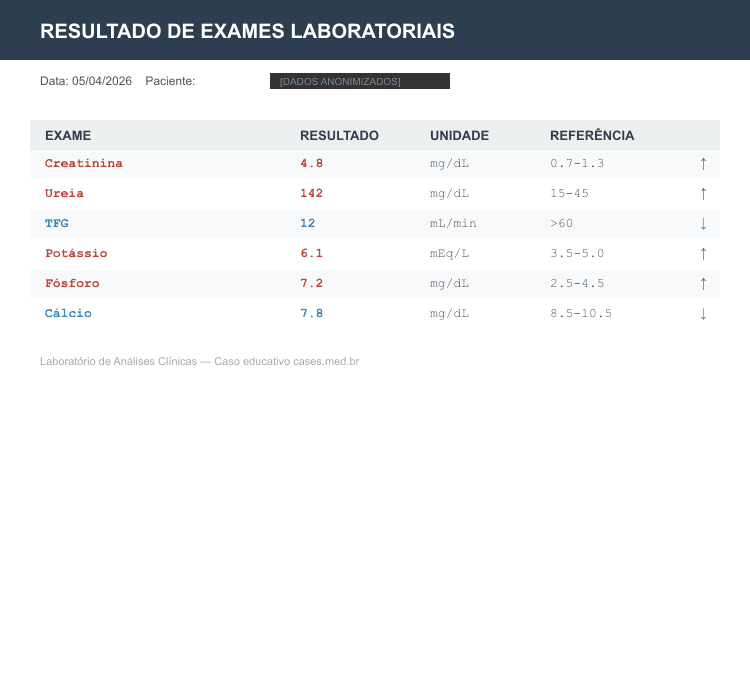 Insuficiência Renal — Synthetic Lab Results