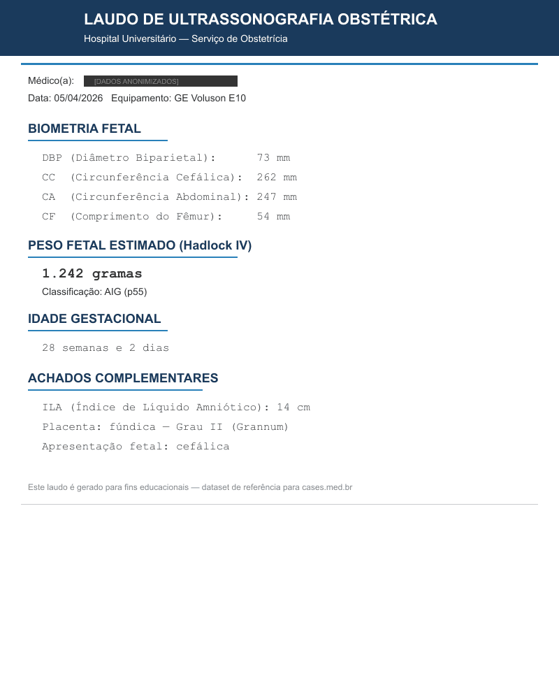 Biometria Fetal Normal — HC18 Fetal Ultrasound